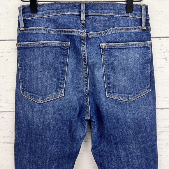 Frame Jeans 27 Le High Skinny Ankle Slit Dark Wash Denim Distressed High Rise - Picture 6 of 16